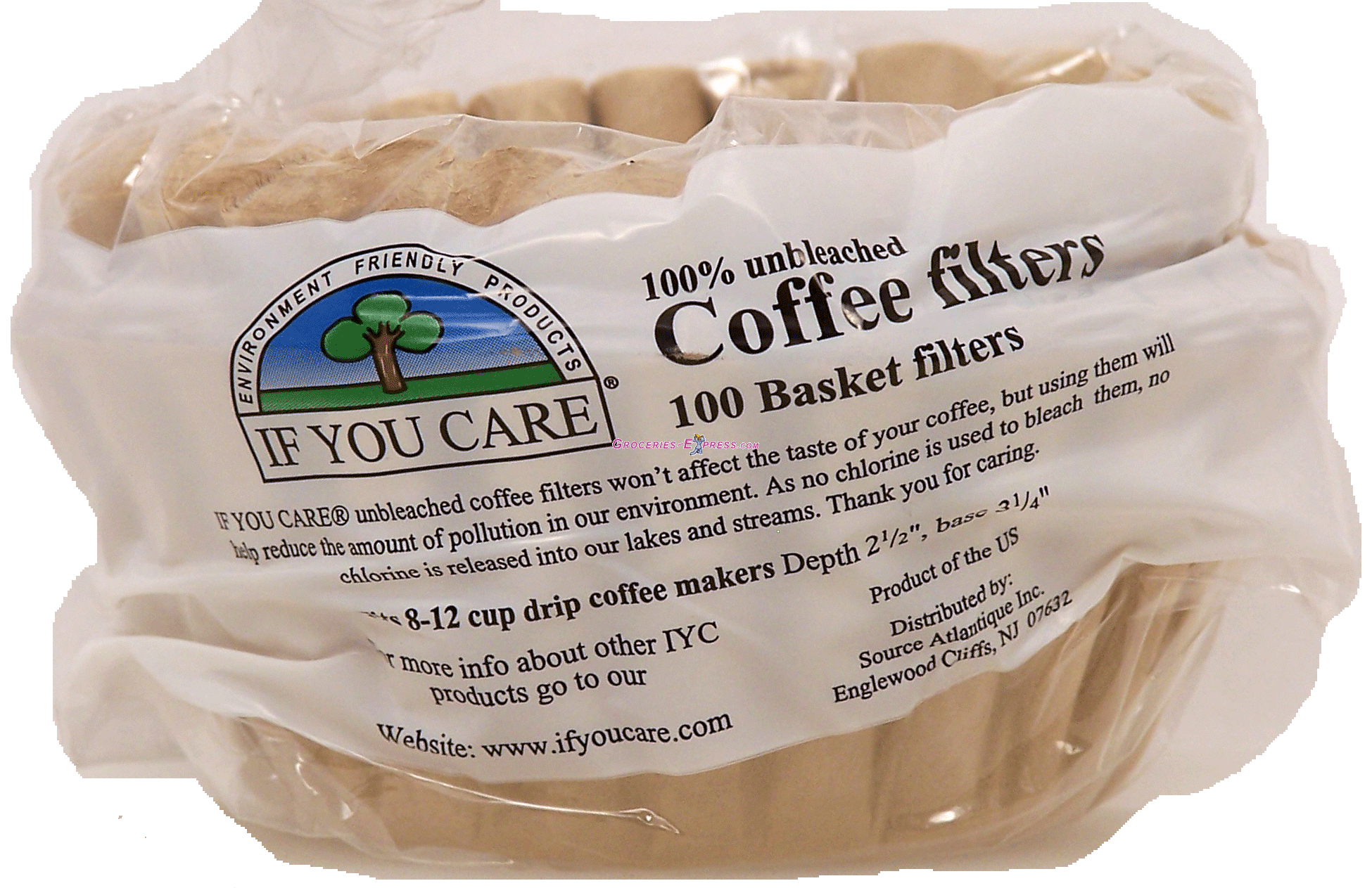 If You Care  basket coffee filters, 100% unbleached, depth 2 1/2 Full-Size Picture